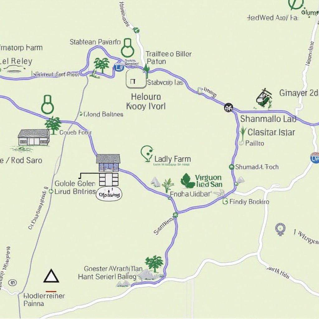 Map to Green Valley Farm